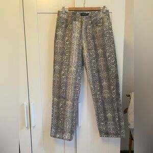 Massimo Dutti Snakeskin Print Pants